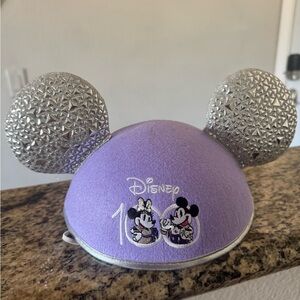LIMITED EDITION Disney Silver and Purple Mickey Ears Hat